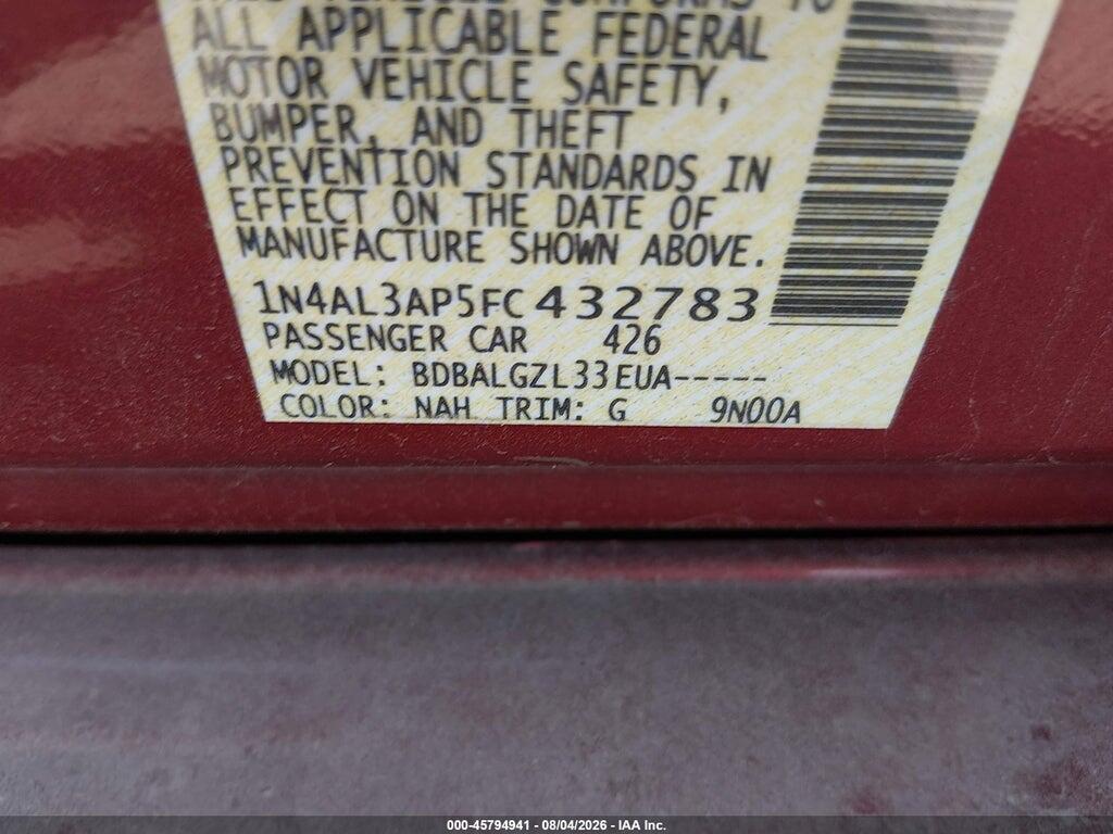 1N4AL3AP5FC432783 2015 NISSAN ALTIMA photo no. 9