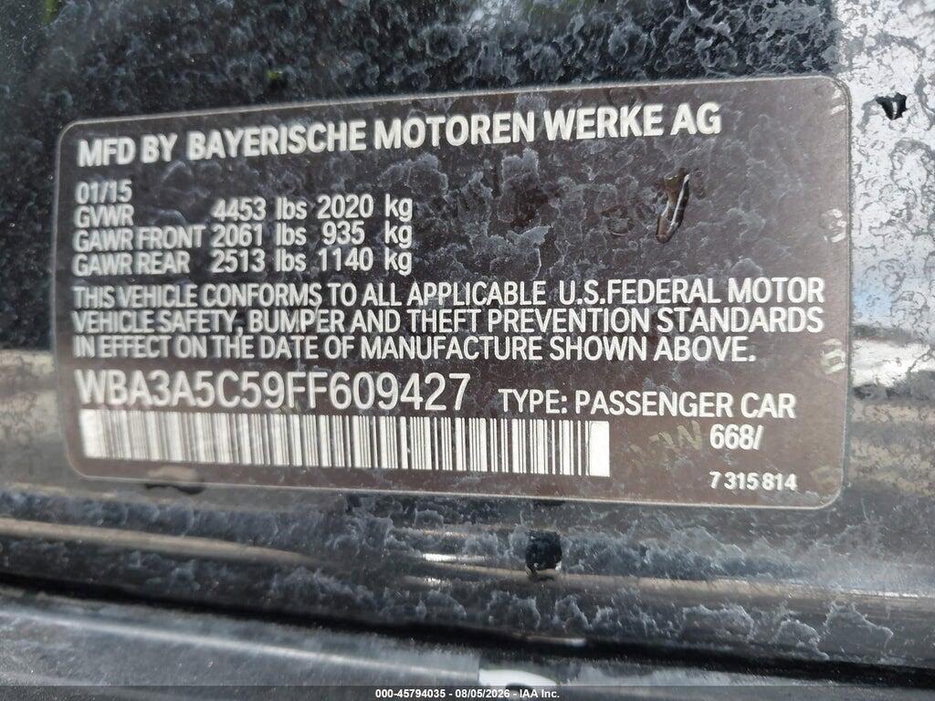 WBA3A5C59FF609427 2015 BMW 328I photo no. 9