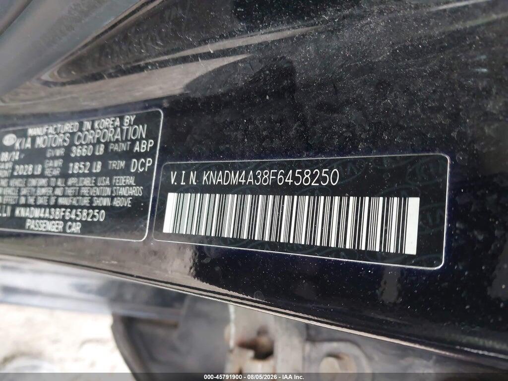 KNADM4A38F6458250 2015 KIA RIO photo no. 9