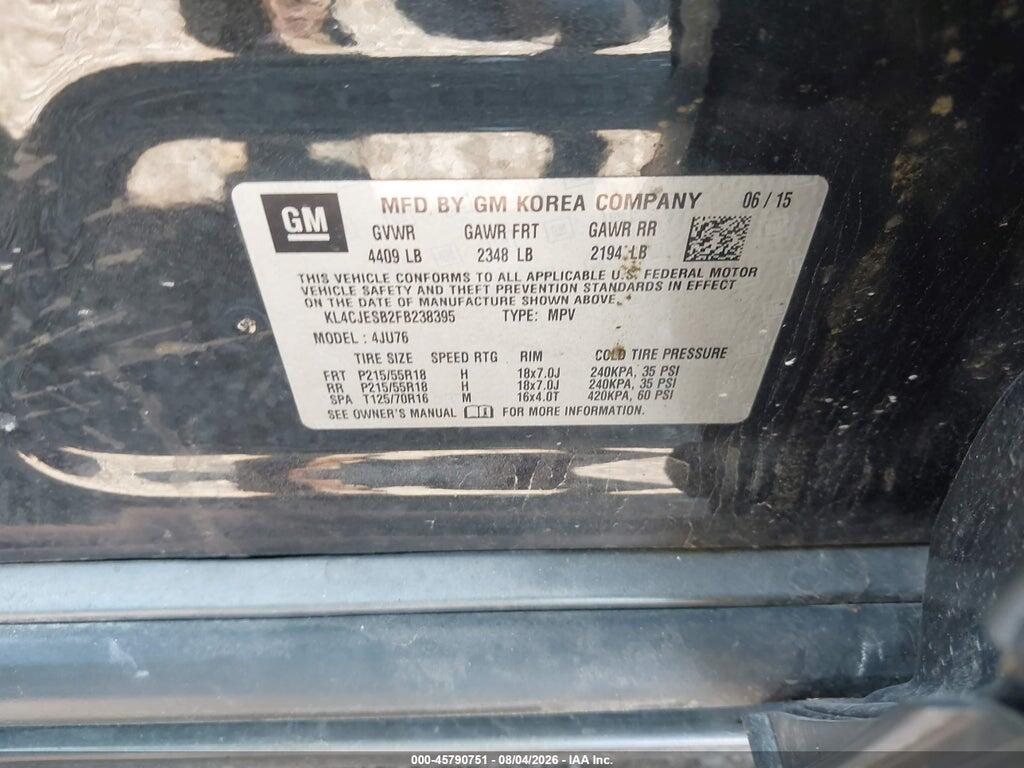 KL4CJESB2FB238395 2015 BUICK ENCORE photo no. 9