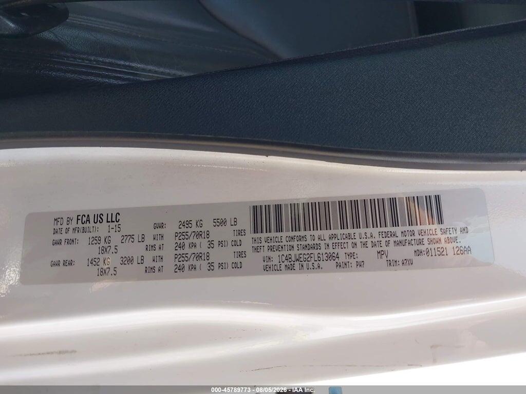 1C4BJWEG2FL613064 2015 JEEP WRANGLER UNLIMITED photo no. 9