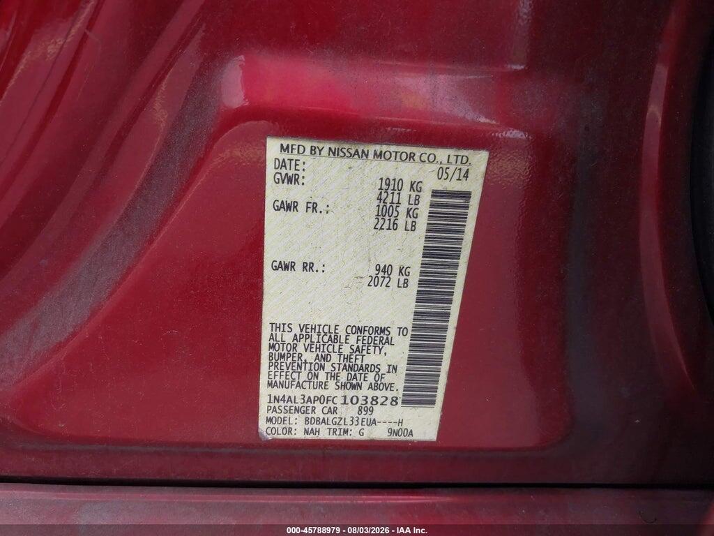 1N4AL3AP0FC103828 2015 NISSAN ALTIMA photo no. 9