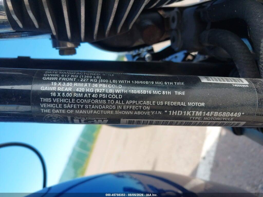 1HD1KTM14FB680449 2015 HARLEY-DAVIDSON FLTRXS photo no. 10