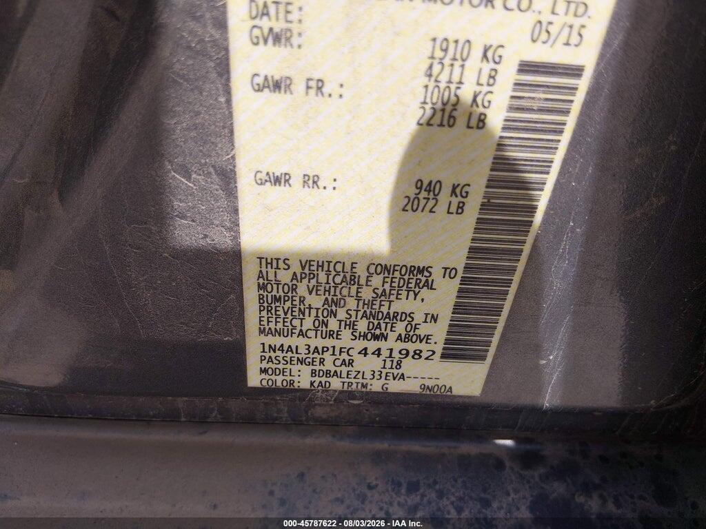 1N4AL3AP1FC441982 2015 NISSAN ALTIMA photo no. 9