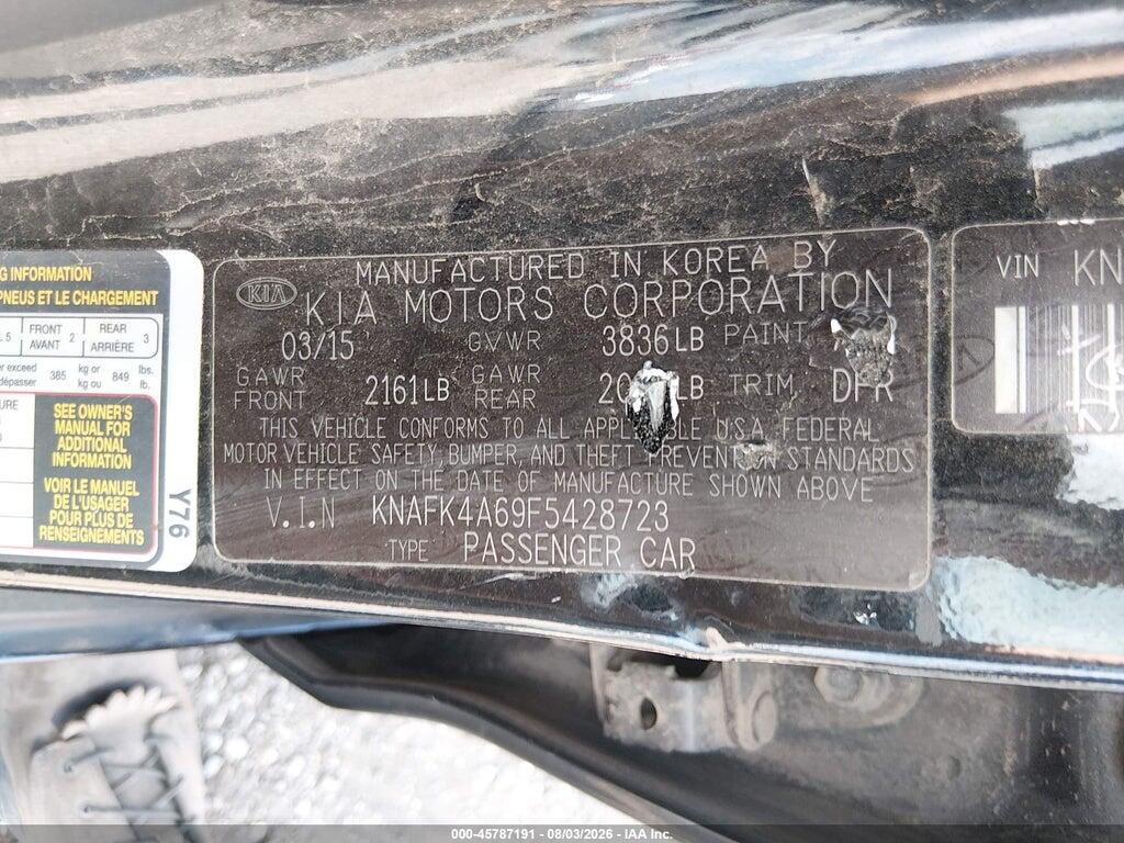 KNAFK4A69F5428723 2015 KIA FORTE photo no. 9