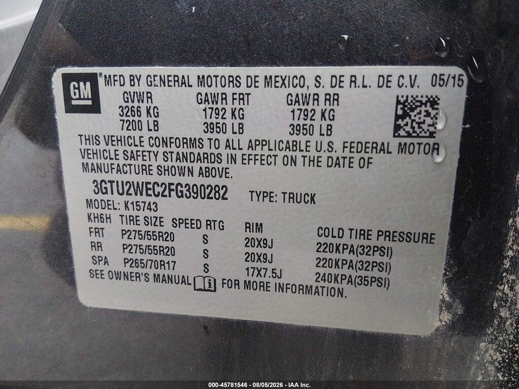 3GTU2WEC2FG390282 2015 GMC SIERRA 1500 photo no. 9