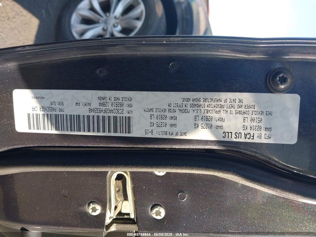 2C3CCAAG9FH932048 2015 CHRYSLER 300 photo no. 9
