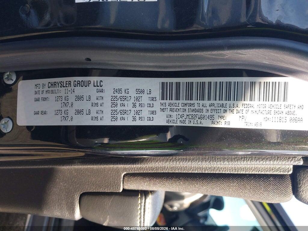 1C4PJMCB2FW601495 2015 JEEP CHEROKEE photo no. 9