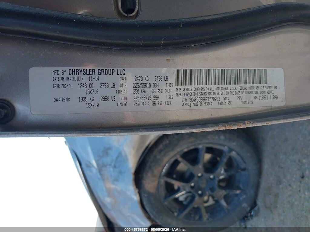 3C4PDCBG6FT578033 2015 DODGE JOURNEY photo no. 9