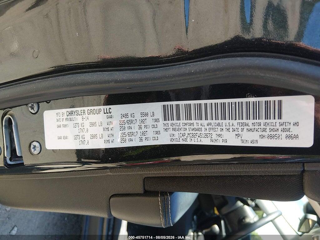 1C4PJMCB2FW512672 2015 JEEP CHEROKEE photo no. 9
