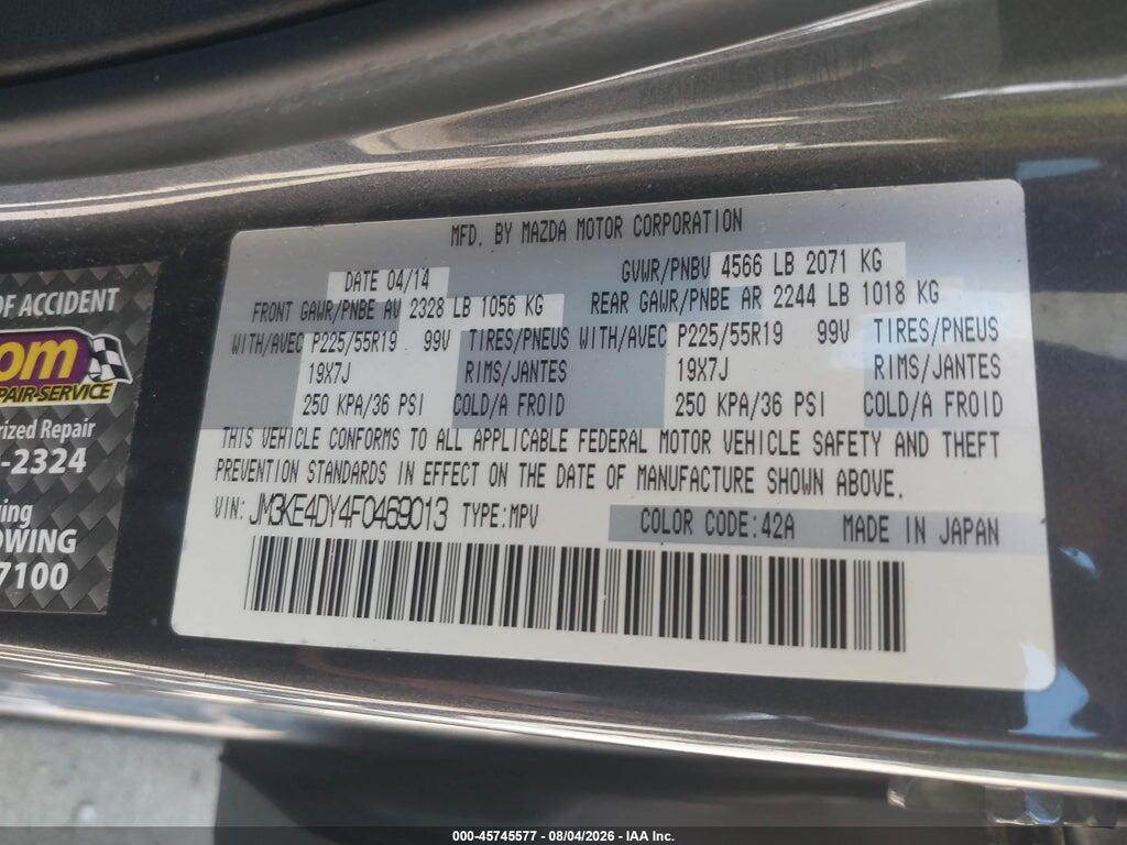 JM3KE4DY4F0469013 2015 MAZDA CX-5 photo no. 9