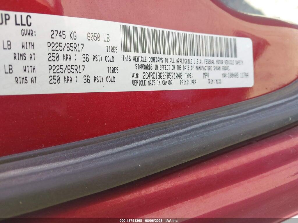 2C4RC1BG2FR571048 2015 CHRYSLER TOWN & COUNTRY photo no. 9