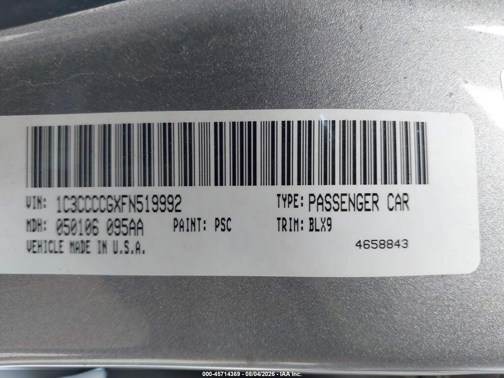1C3CCCCGXFN519992 2015 CHRYSLER 200 photo no. 9