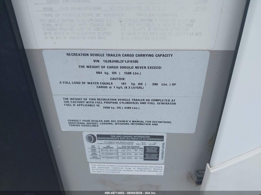 1UJBJHBL2F1JF0105 2015 JAYCO JAY FEATHER photo no. 7