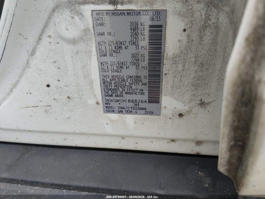 5N1AT2MT2FC888264 2015 NISSAN ROGUE photo no. 9