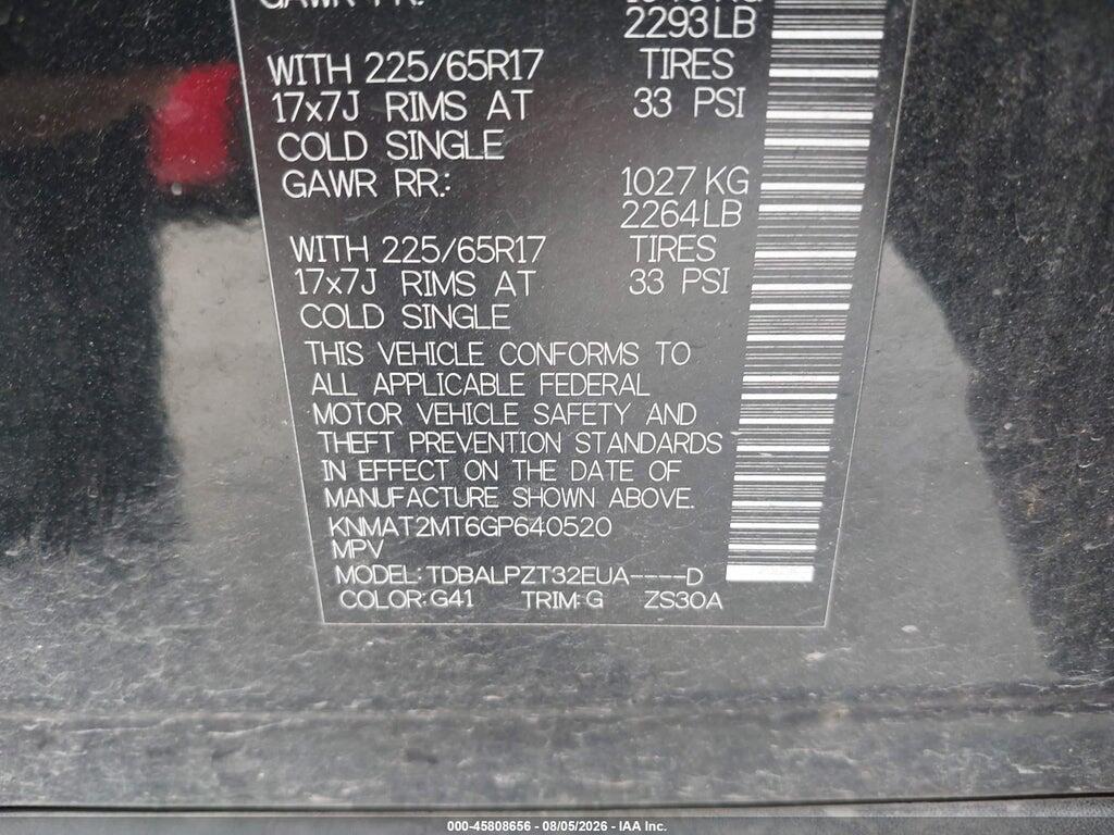 KNMAT2MT6GP640520 2016 NISSAN ROGUE photo no. 9