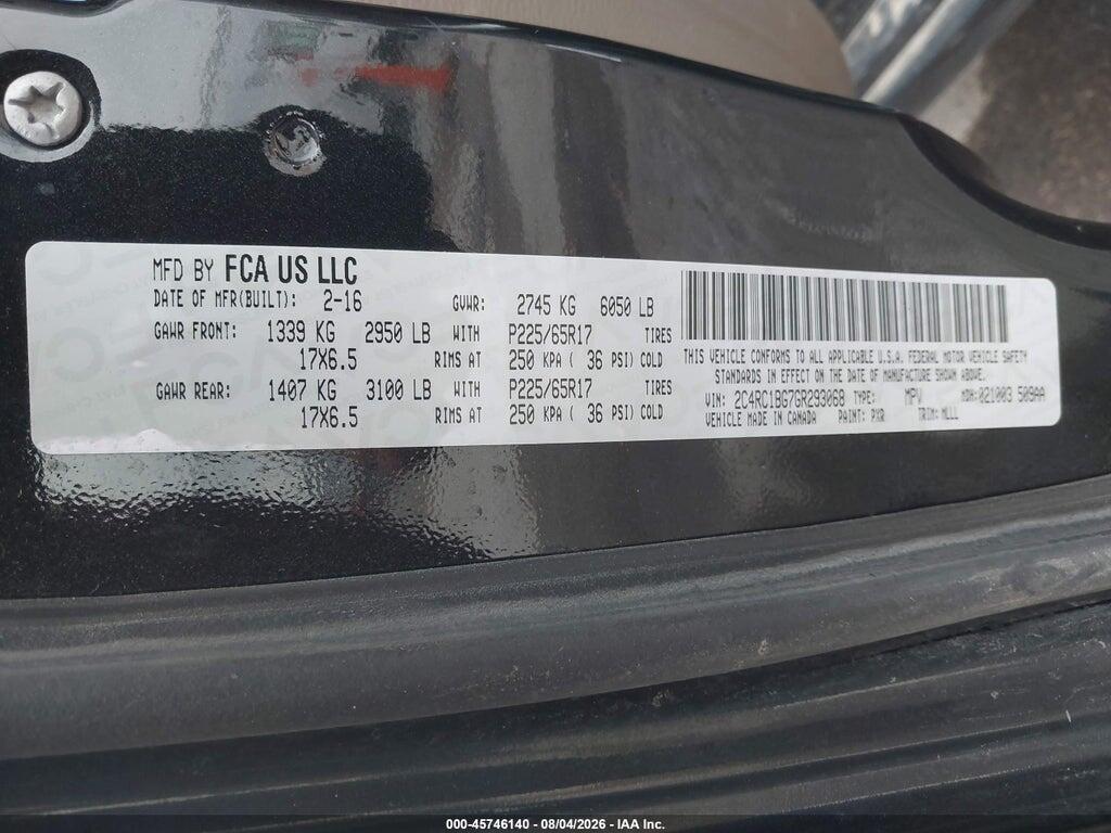 2C4RC1BG7GR293068 2016 CHRYSLER TOWN & COUNTRY photo no. 9