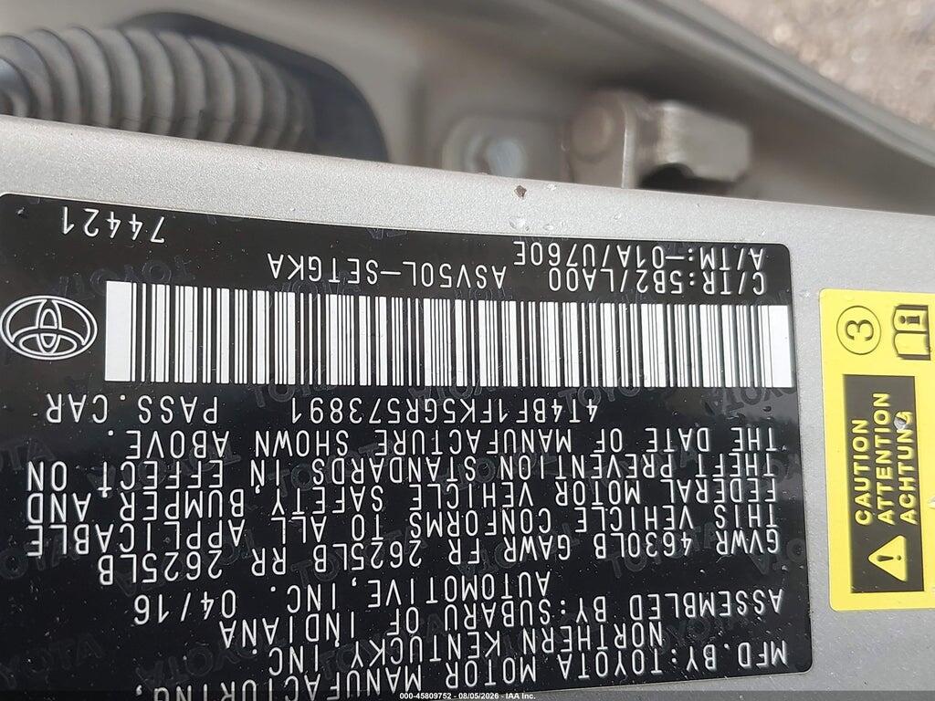 4T4BF1FK5GR573891 2016 TOYOTA CAMRY photo no. 9