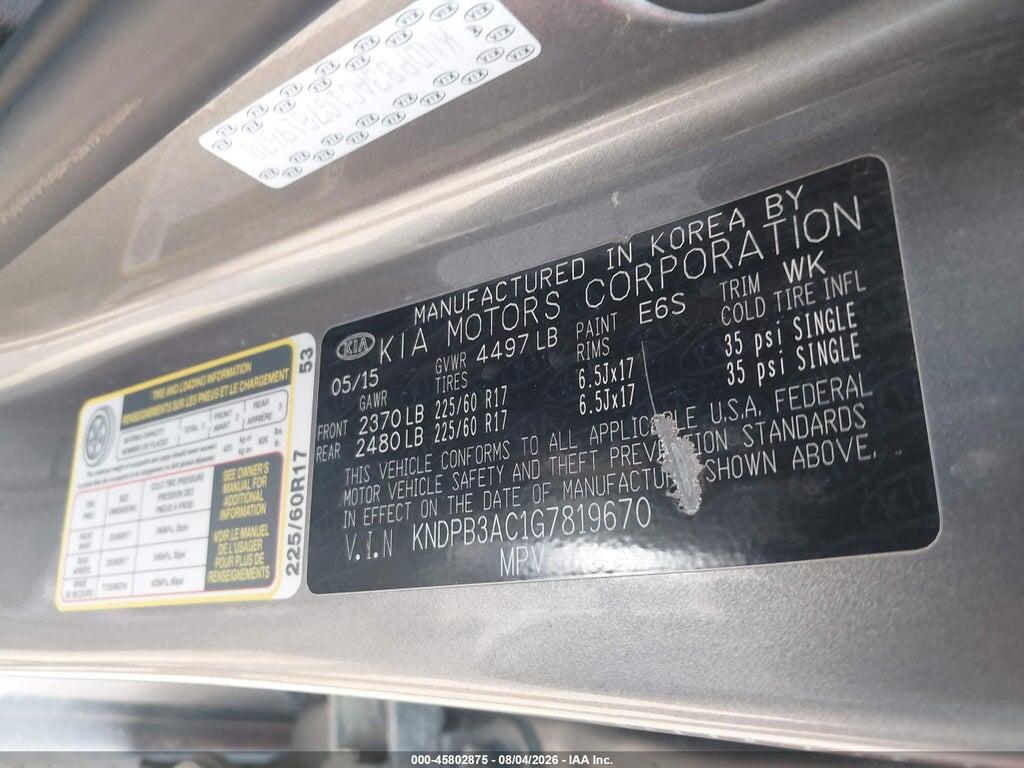 KNDPB3AC1G7819670 2016 KIA SPORTAGE photo no. 9