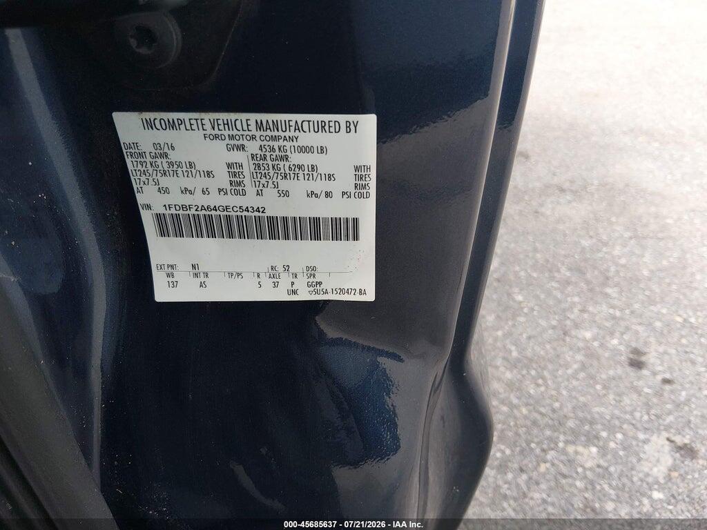 1FDBF2A64GEC54342 2016 FORD F-250 photo no. 9