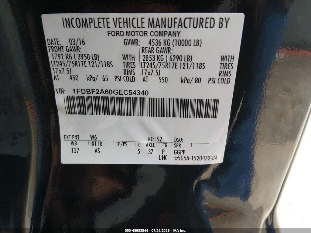 1FDBF2A60GEC54340 2016 FORD F-250 photo no. 9