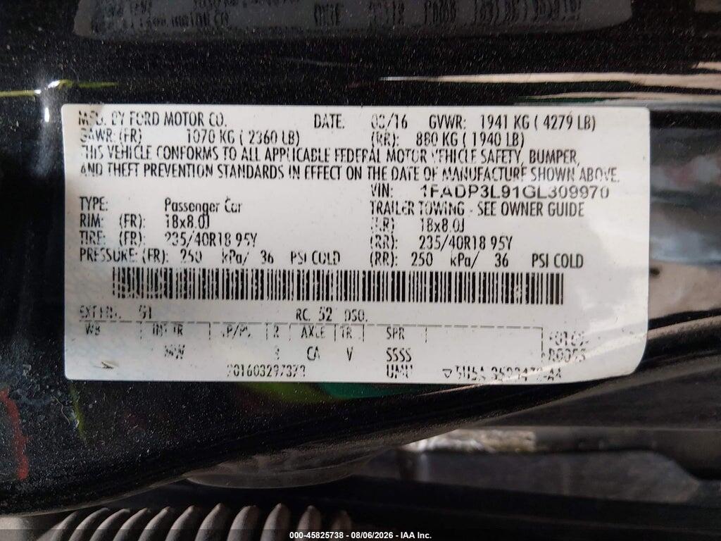 1FADP3L91GL309970 2016 FORD FOCUS ST photo no. 9