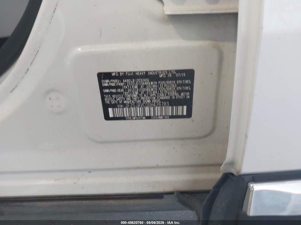 JF2SJAVC0GH426783 2016 SUBARU FORESTER photo no. 9
