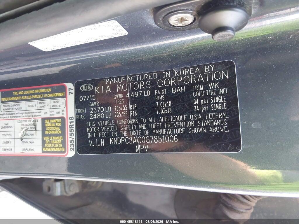 KNDPC3AC0G7851006 2016 KIA SPORTAGE photo no. 9