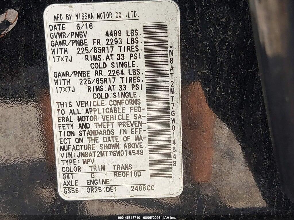 JN8AT2MT7GW014548 2016 NISSAN ROGUE photo no. 9