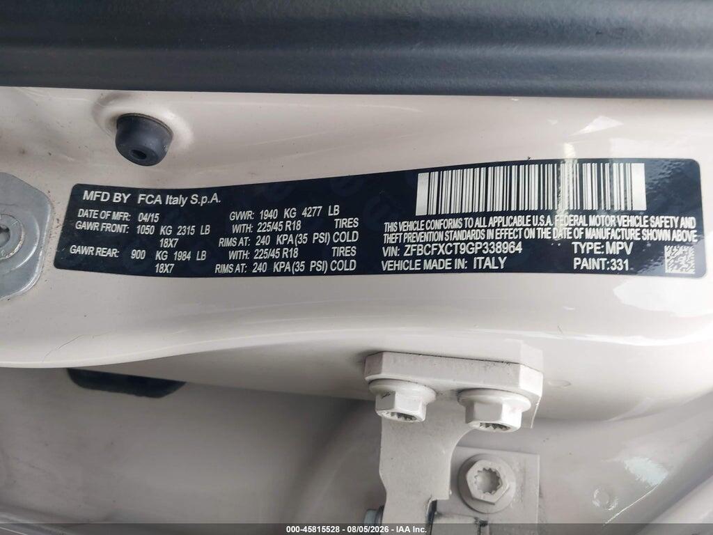 ZFBCFXCT9GP338964 2016 FIAT 500X photo no. 9