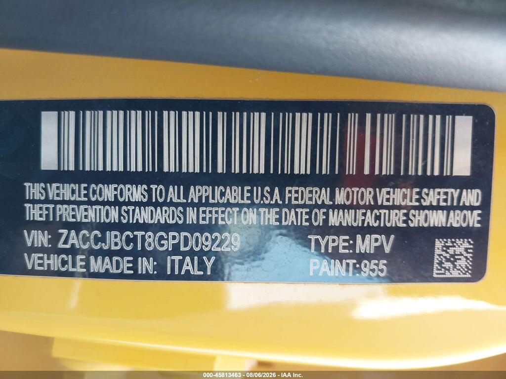 ZACCJBCT8GPD09229 2016 JEEP RENEGADE photo no. 9