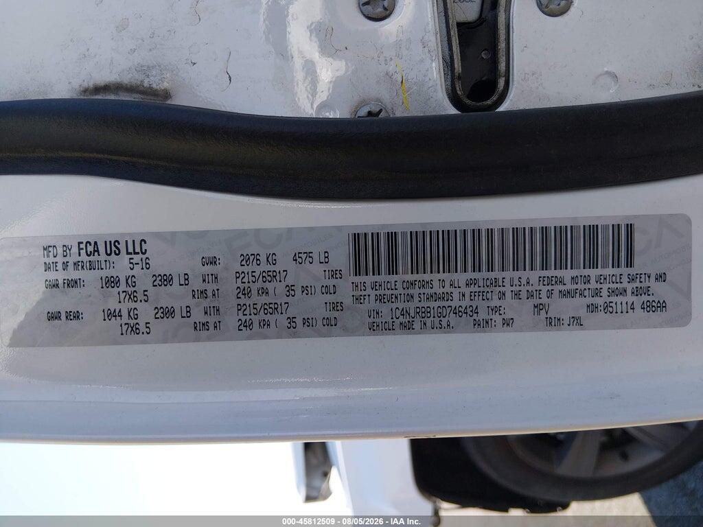 1C4NJRBB1GD746434 2016 JEEP PATRIOT photo no. 9