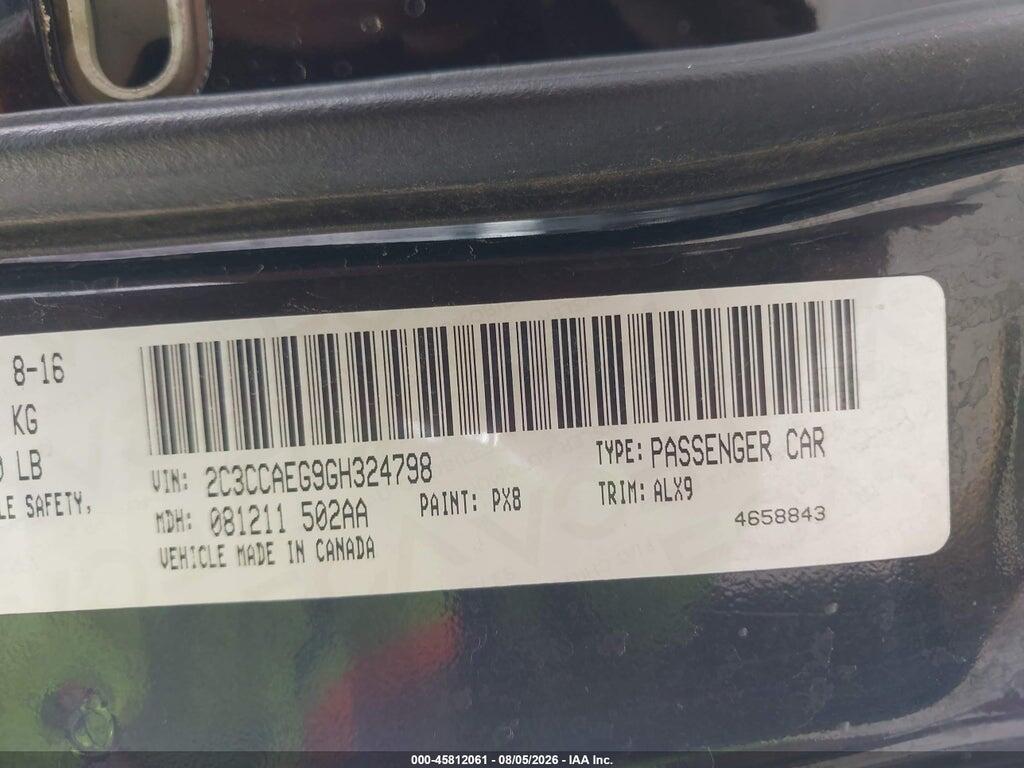 2C3CCAEG9GH324798 2016 CHRYSLER 300C photo no. 9