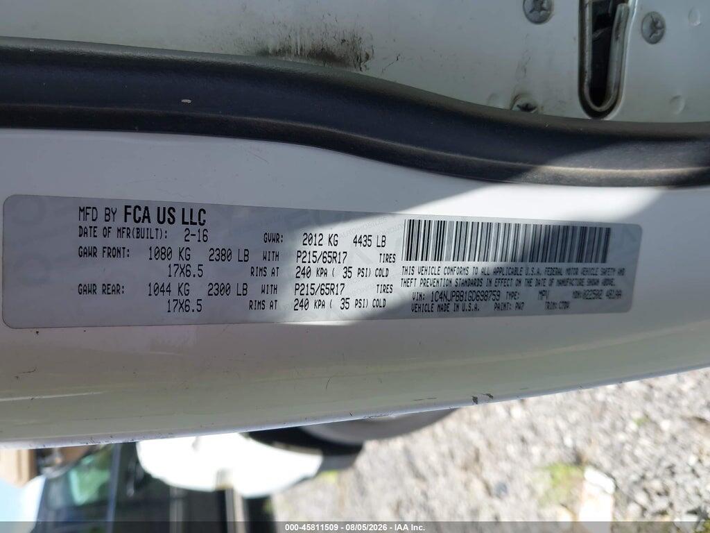 1C4NJPBB1GD698759 2016 JEEP PATRIOT photo no. 9