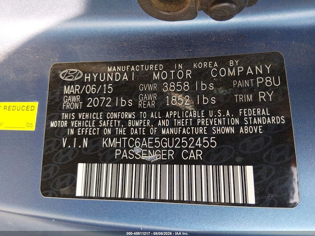 KMHTC6AE5GU252455 2016 HYUNDAI VELOSTER photo no. 9