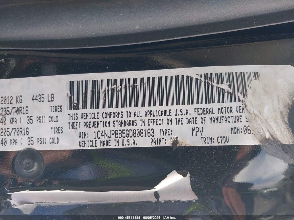 1C4NJPBB5GD808163 2016 JEEP PATRIOT photo no. 9