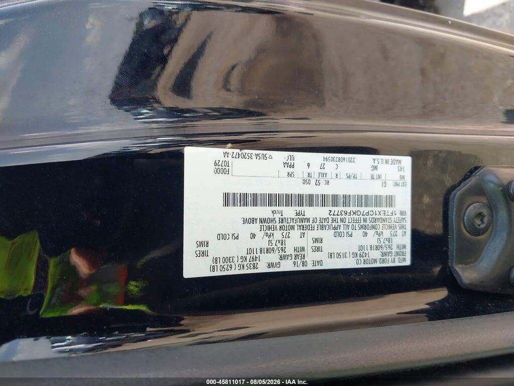 1FTEX1CP7GKF63772 2016 FORD F-150 photo no. 9