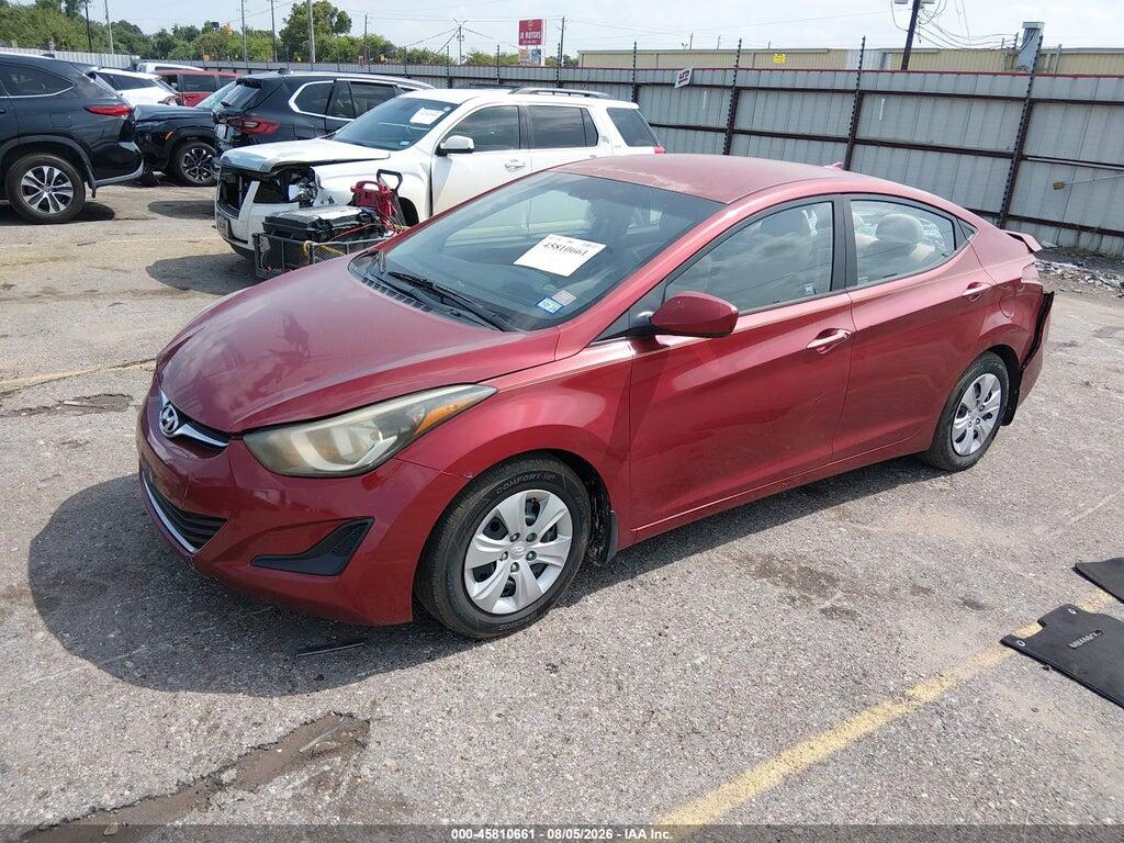5NPDH4AE1GH780969 2016 HYUNDAI ELANTRA photo no. 2