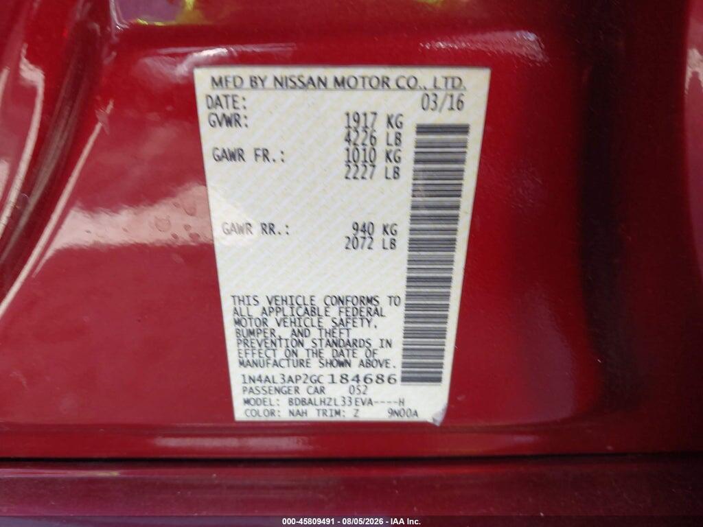 1N4AL3AP2GC184686 2016 NISSAN ALTIMA photo no. 9