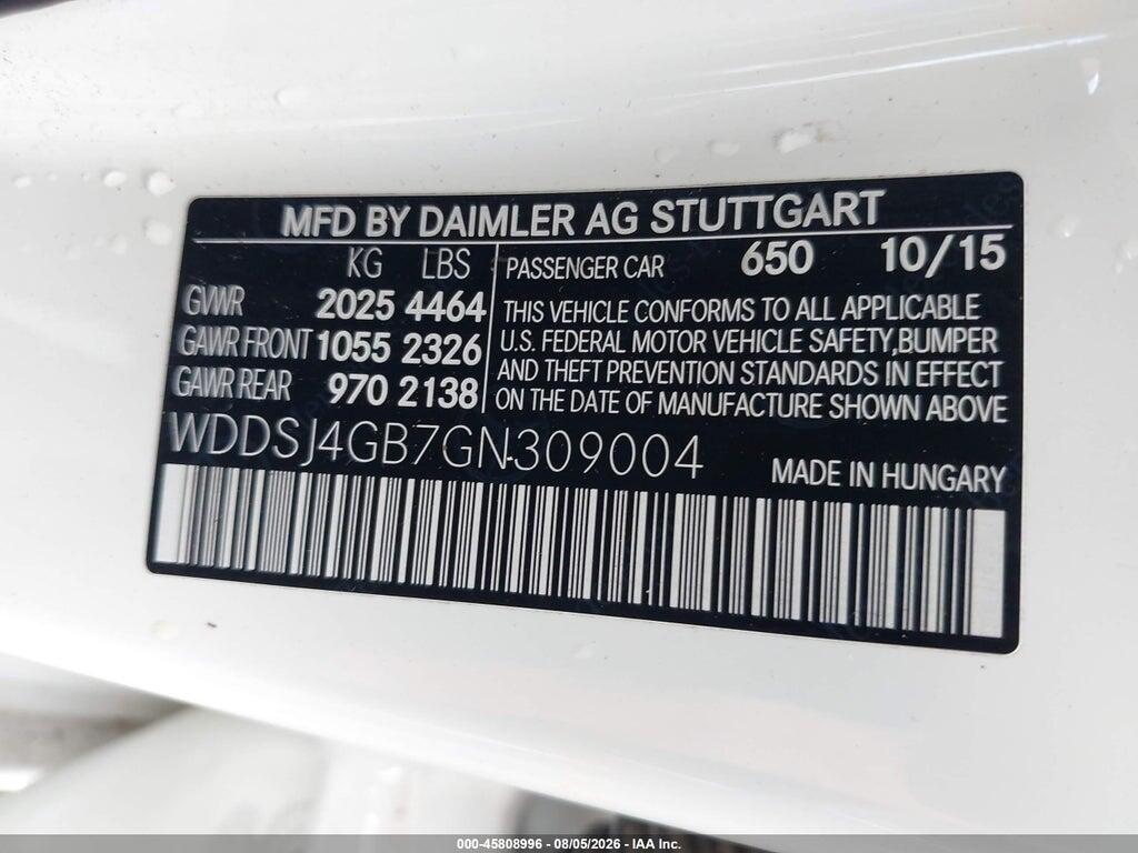 WDDSJ4GB7GN309004 2016 MERCEDES-BENZ CLA 250 photo no. 9