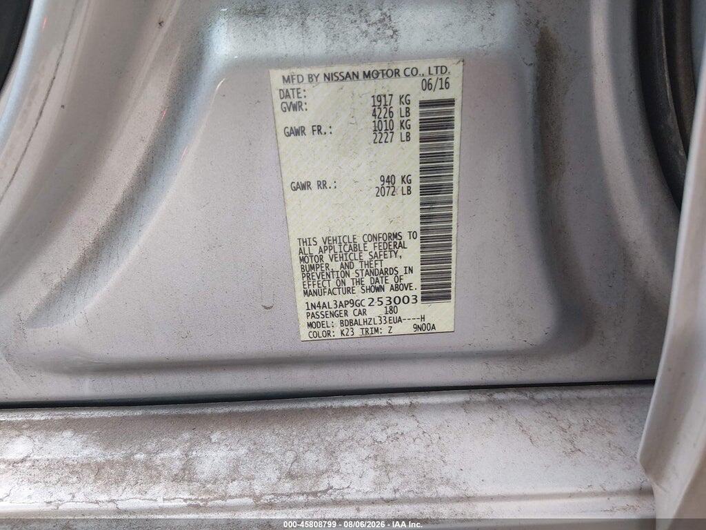 1N4AL3AP9GC253003 2016 NISSAN ALTIMA photo no. 9