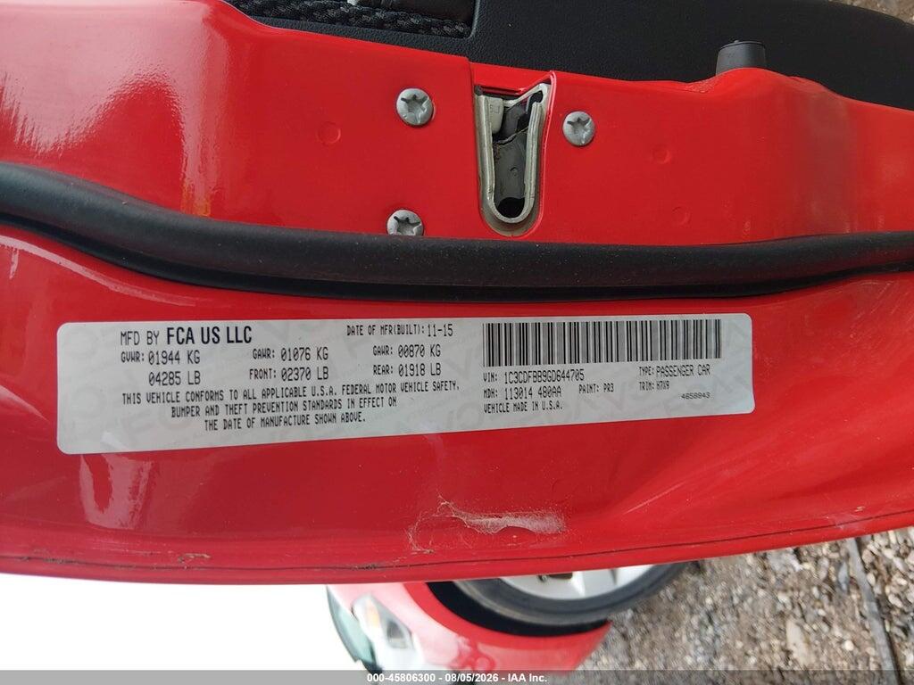 1C3CDFBB9GD644705 2016 DODGE DART photo no. 9