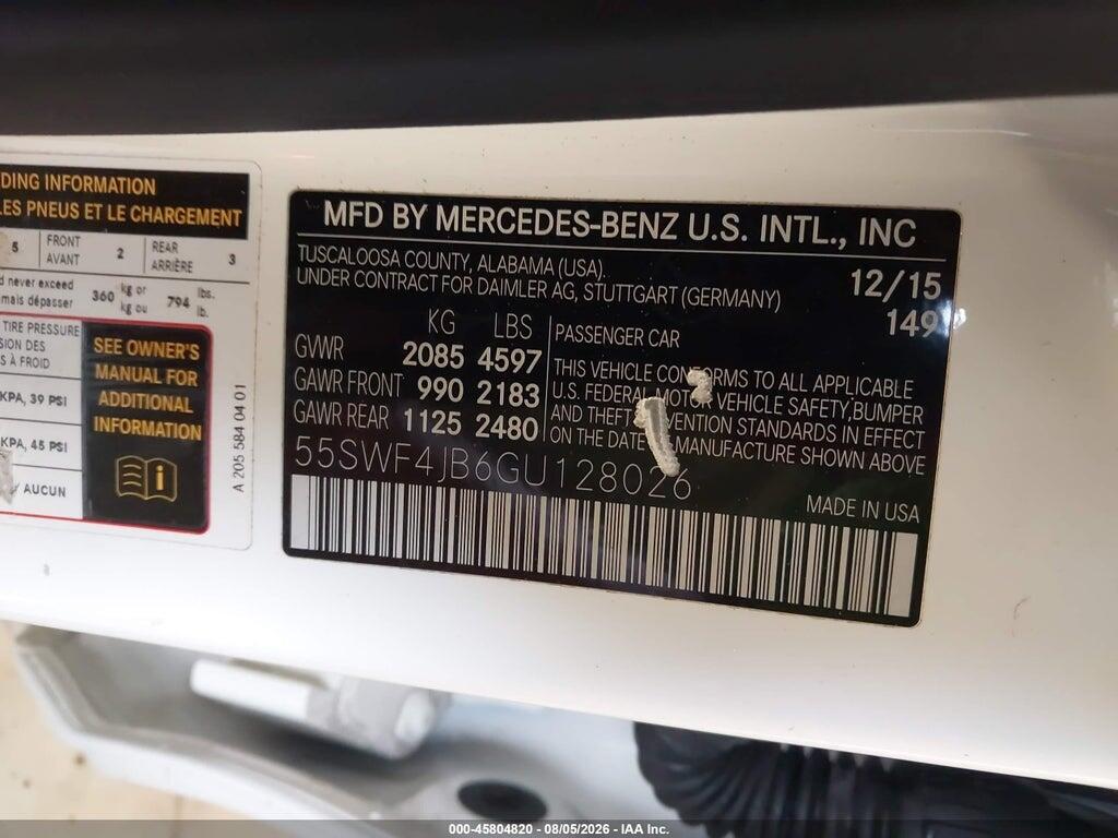 55SWF4JB6GU128026 2016 MERCEDES-BENZ C 300 photo no. 9