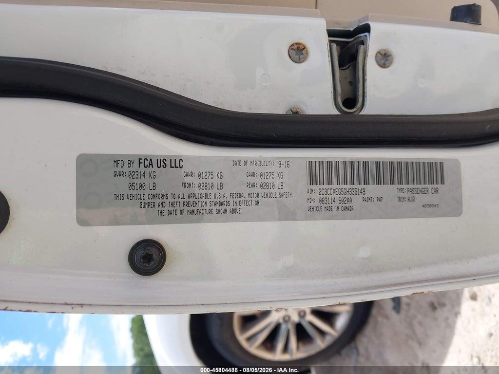 2C3CCAEG5GH335149 2016 CHRYSLER 300C photo no. 9