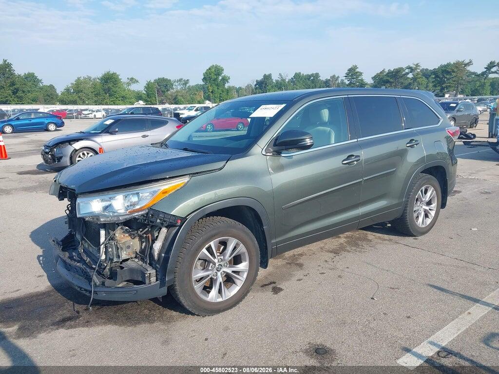 5TDBKRFH0GS325436 2016 TOYOTA HIGHLANDER photo no. 2