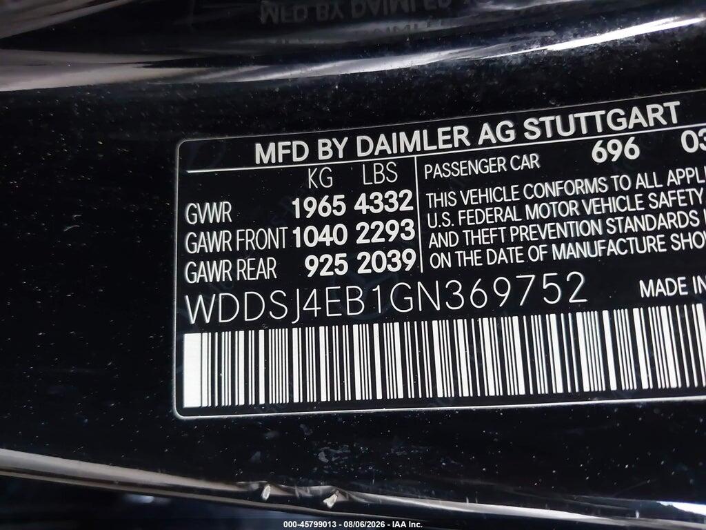 WDDSJ4EB1GN369752 2016 MERCEDES-BENZ CLA 250 photo no. 9