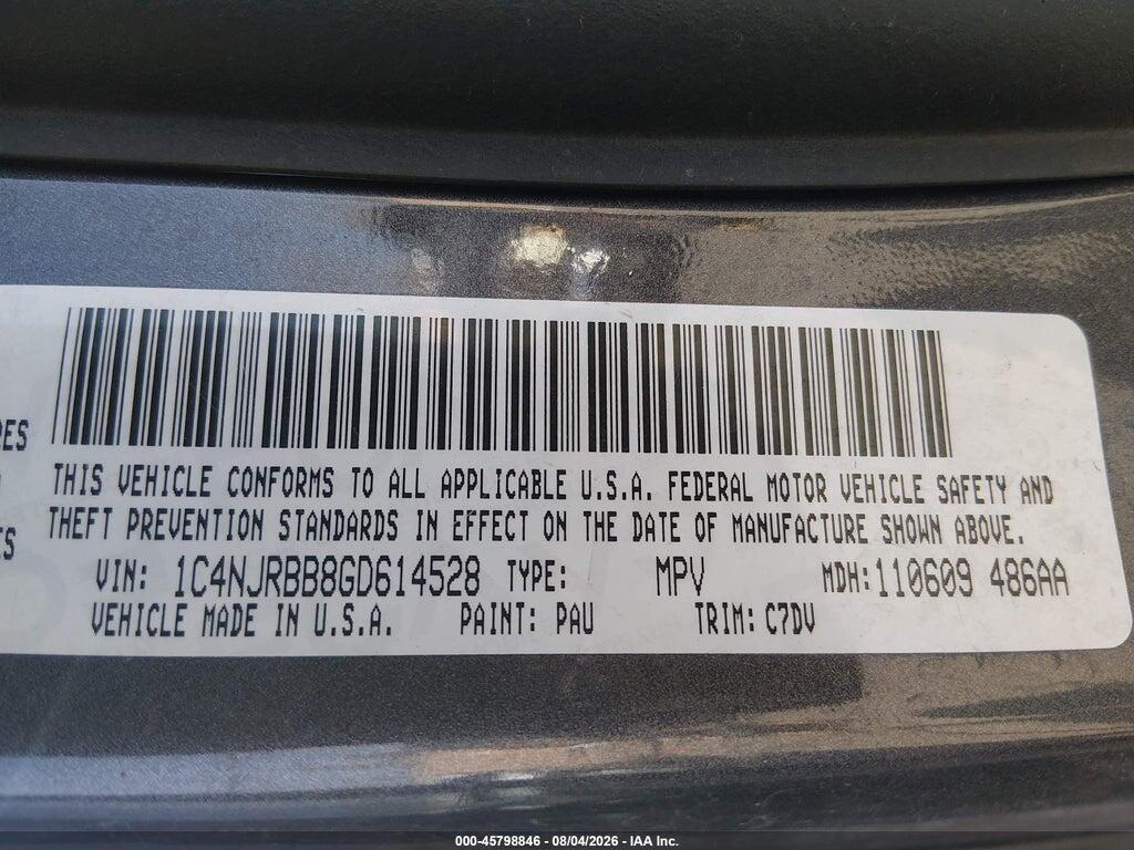 1C4NJRBB8GD614528 2016 JEEP PATRIOT photo no. 9