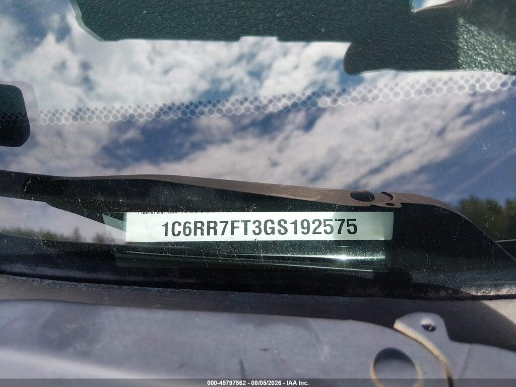 1C6RR7FT3GS192575 2016 RAM 1500 photo no. 9