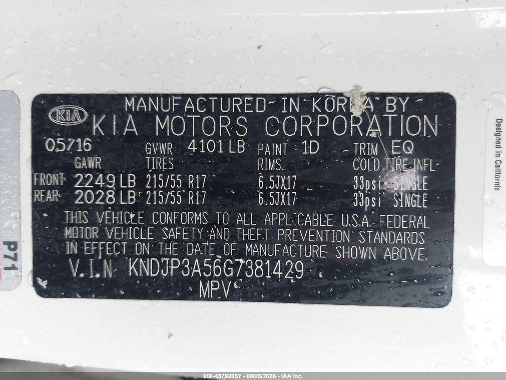 KNDJP3A56G7381429 2016 KIA SOUL photo no. 9