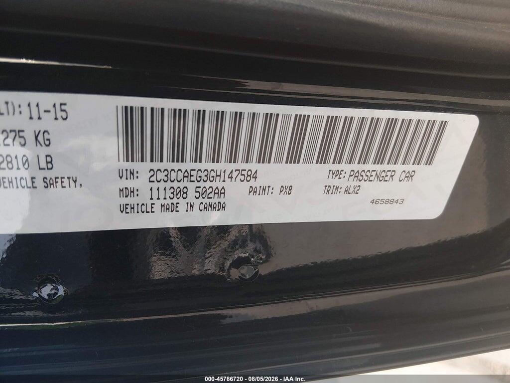 2C3CCAEG3GH147584 2016 CHRYSLER 300C photo no. 9